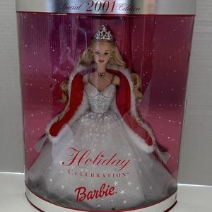 2001 Barbie Holiday Celebration Doll Mattel #50304 NIB